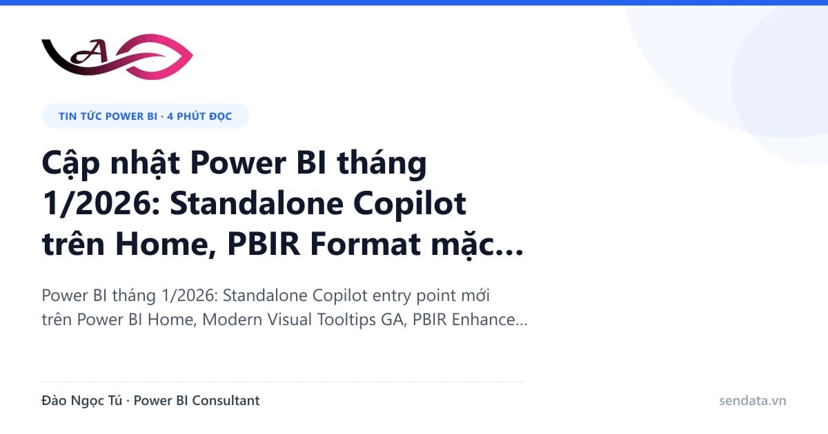 Cập nhật Power BI tháng 1/2026: Standalone Copilot trên Home - SenData blog Power BI