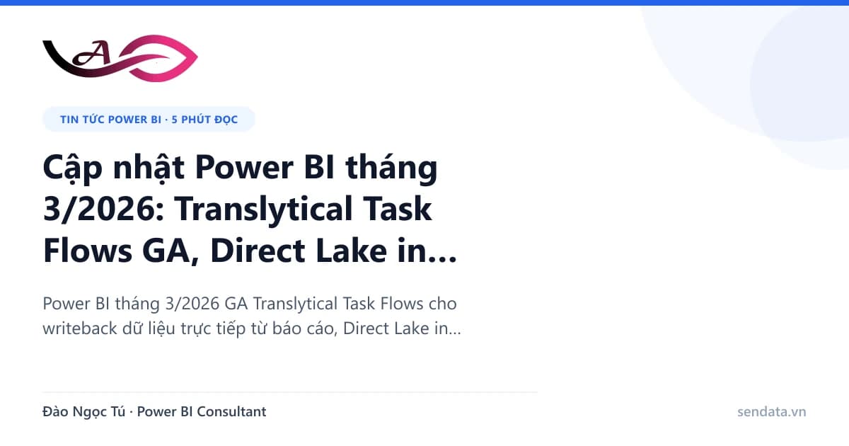 Cập nhật Power BI tháng 3/2026: Translytical Task Flows GA - SenData blog Power BI