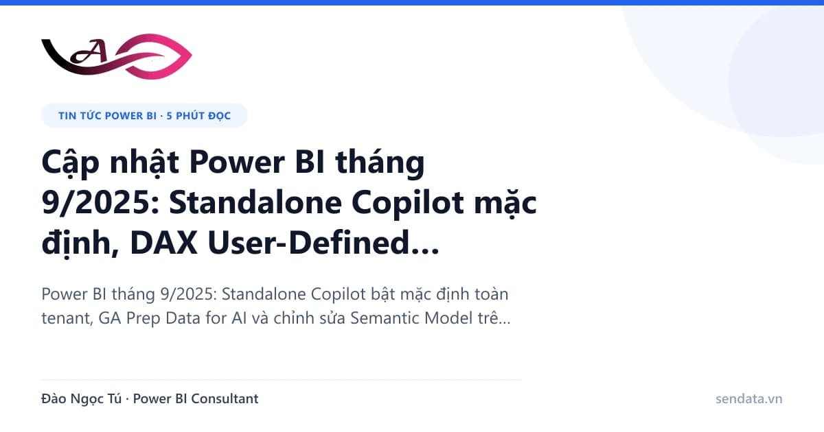 Cập nhật Power BI tháng 9/2025: Standalone Copilot mặc định - SenData blog Power BI